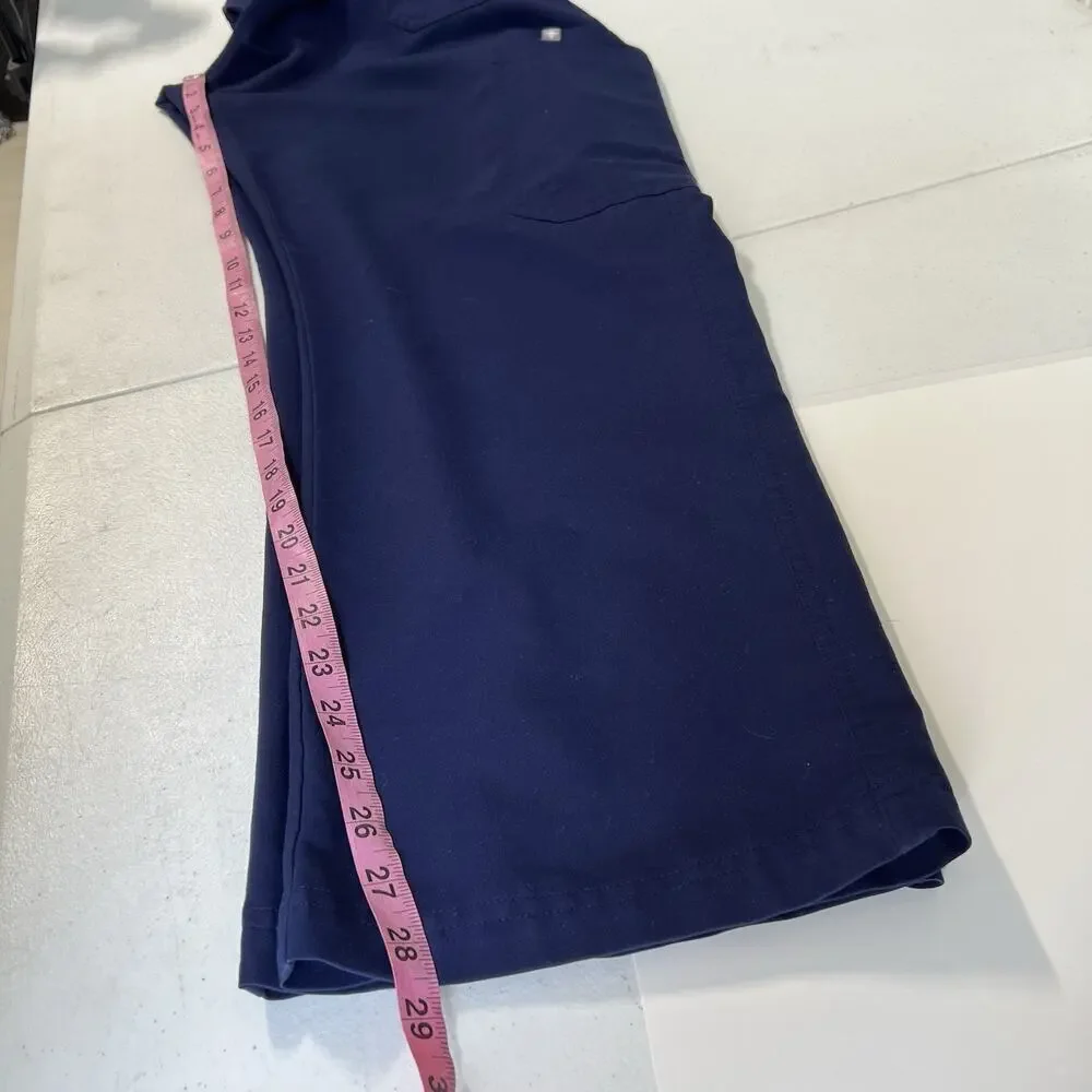 Figs Scrub Set Men 2XL SHORT Leon 3-pocket Top + Cairo Pants Short Navy Blue